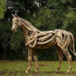 Driftwood-horse-sculpture-by-Abdul-Ghofur